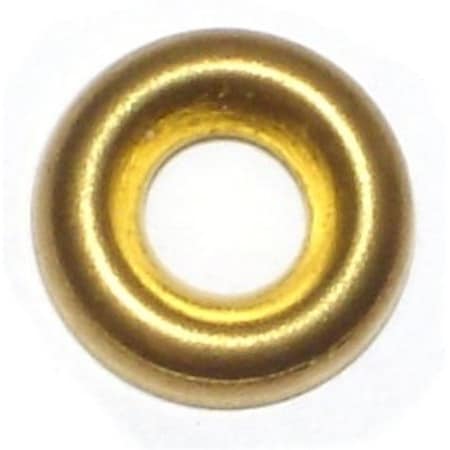 Midwest Fastener Countersunk Washer, Fits Bolt Size #6 , Brass 100 PK 04000